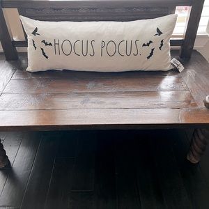 NWT- RAE DUNN SUPER SOFT LARGE BODY PILLOW 14”x35” LONG - HOCUS POCUS WITH BATS